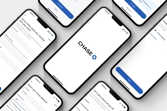 Chase UK Mobile bank app onboarding experience
