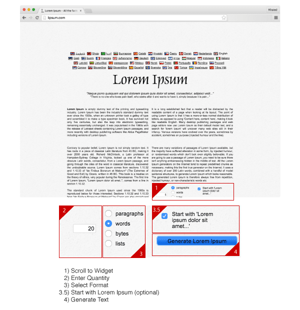 Analysis of Lipsum.com website request