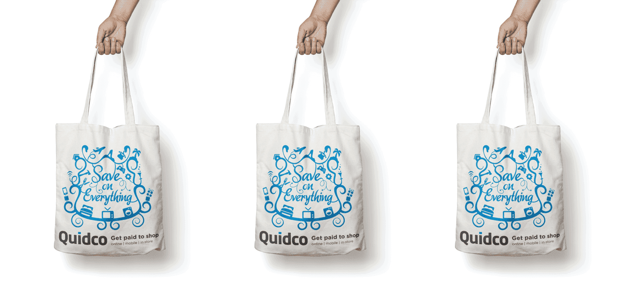 Quidco designed promotional tote bags