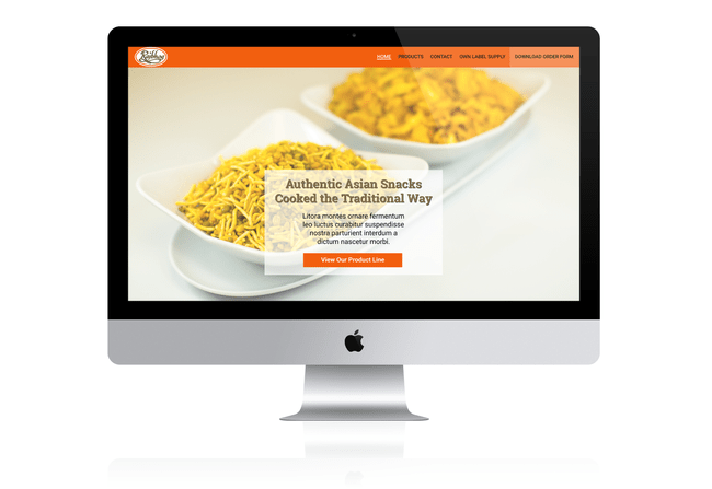 Rajbhog Foods website design