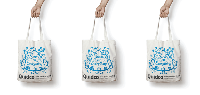 Quidco designed promotional tote bags